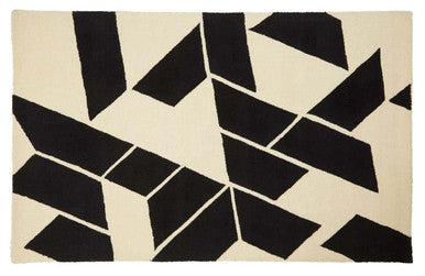 Bosie Milana Large Black and White Geometric Rug