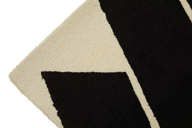 Bosie Large Black and White Geometric Rug | Milana