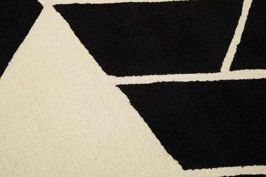 Bosie Large Black and White Geometric Rug | Milana