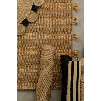 Bosie Demir Large Natural And Black Jute Rug