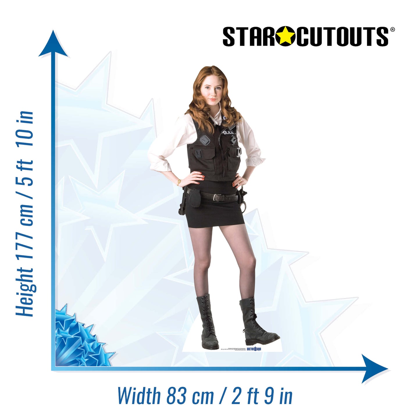 SC320 Amy Pond Policewoman Uniform Cardboard Cut Out Height 177cm