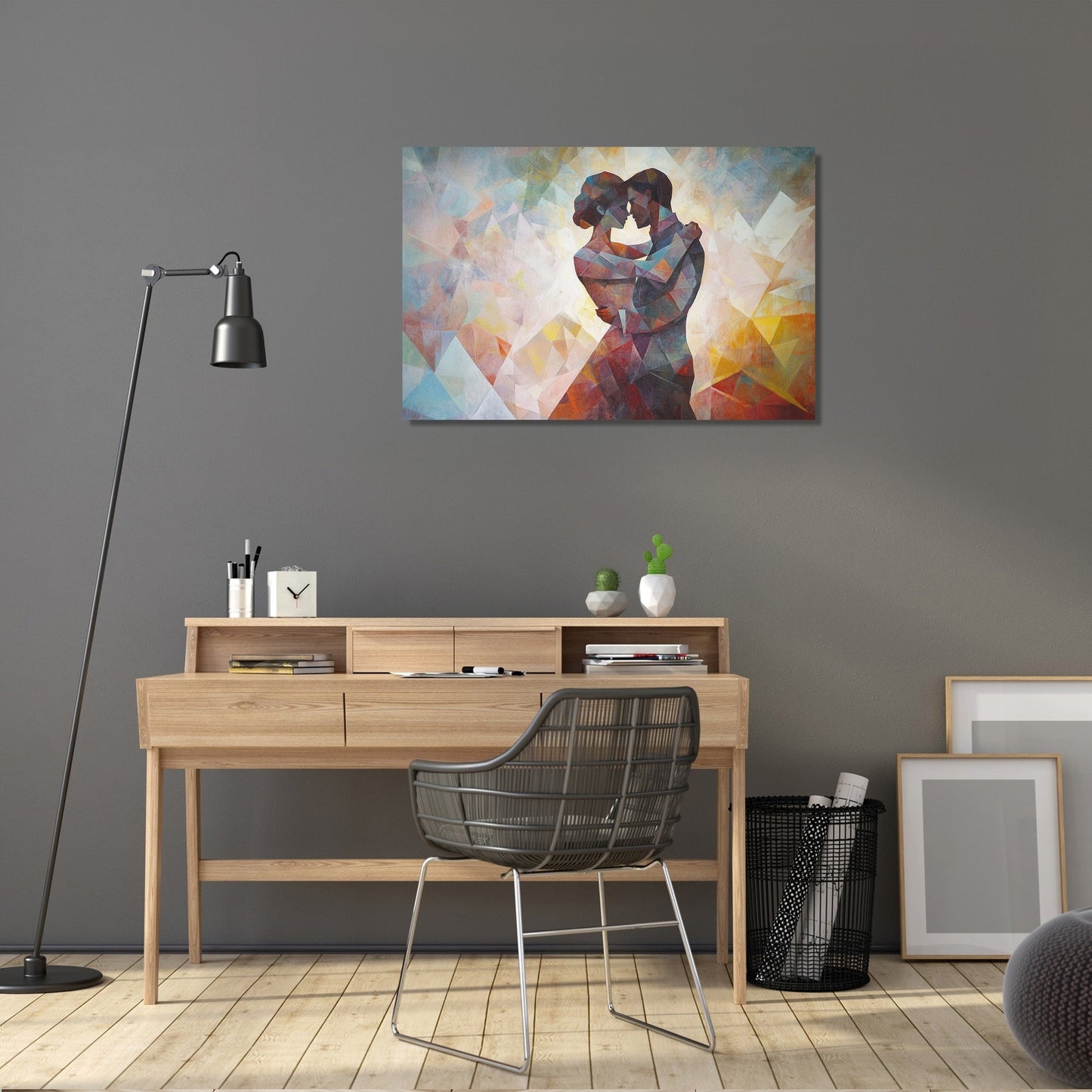 Geometric Romance Dance Canvas