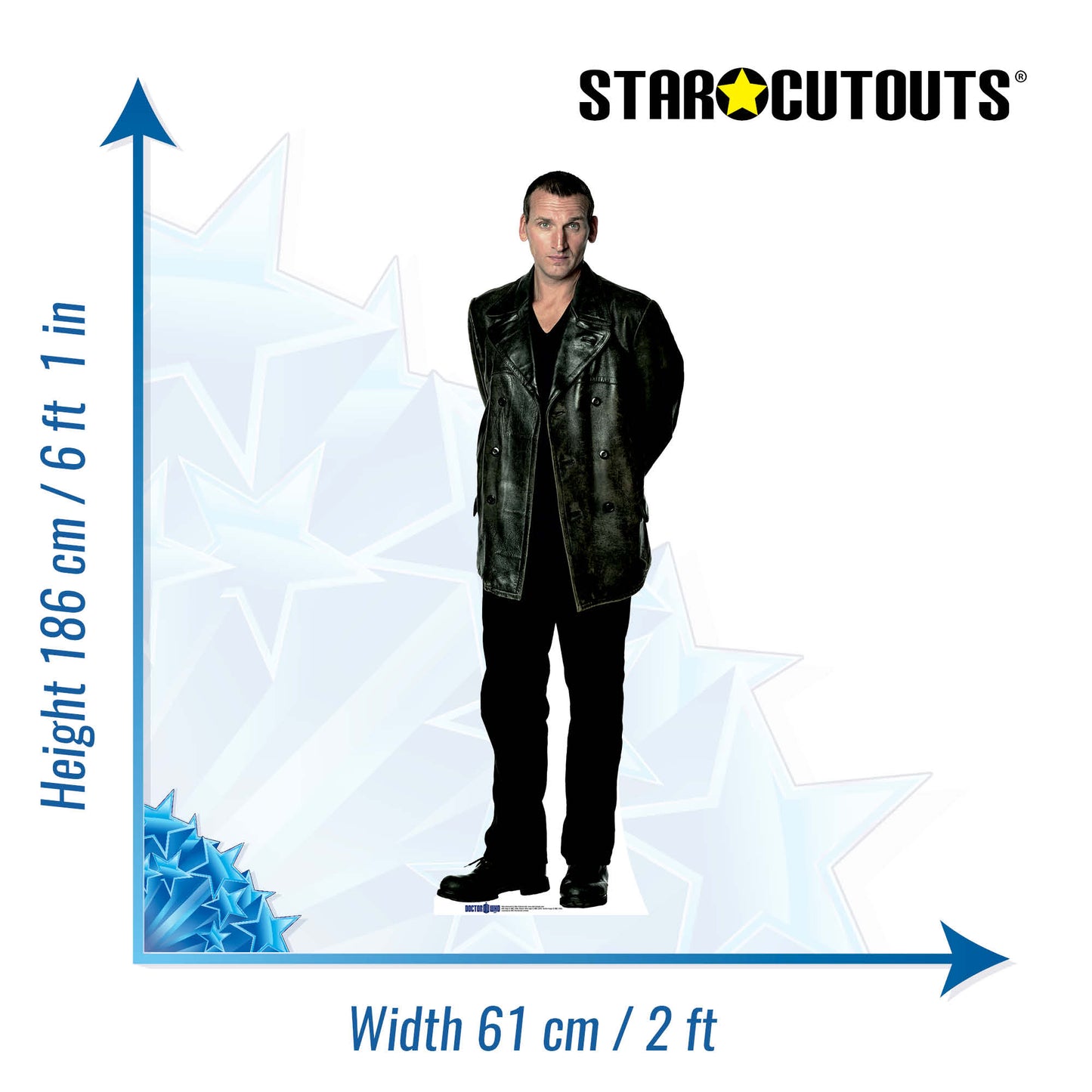 SC322 Christopher Eccleston The 9th Doctor Cardboard Cut Out Height 185cm
