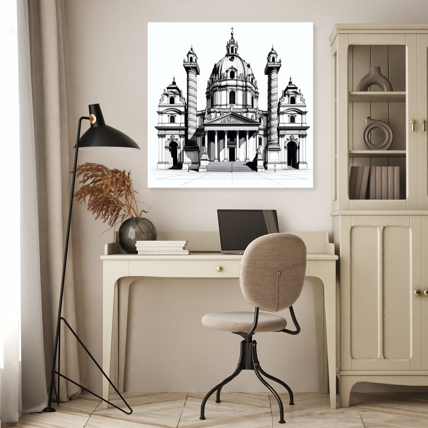 Vienna Karlskirche Essence Canvas