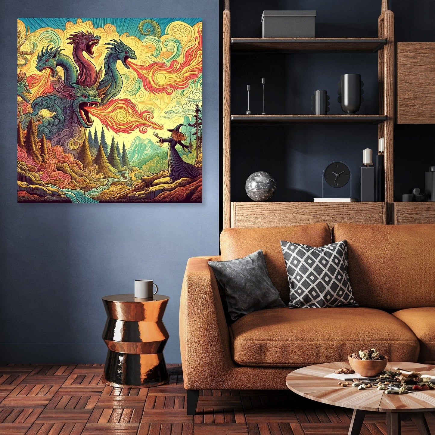 Mythical Fire Duel Canvas