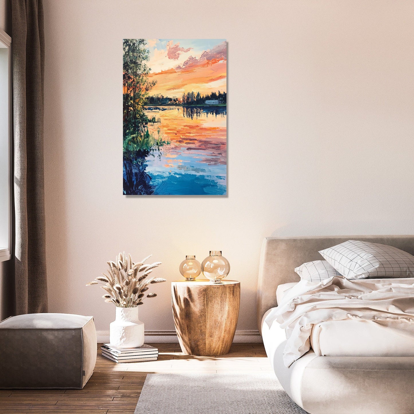 Ume River Sunset Canvas
