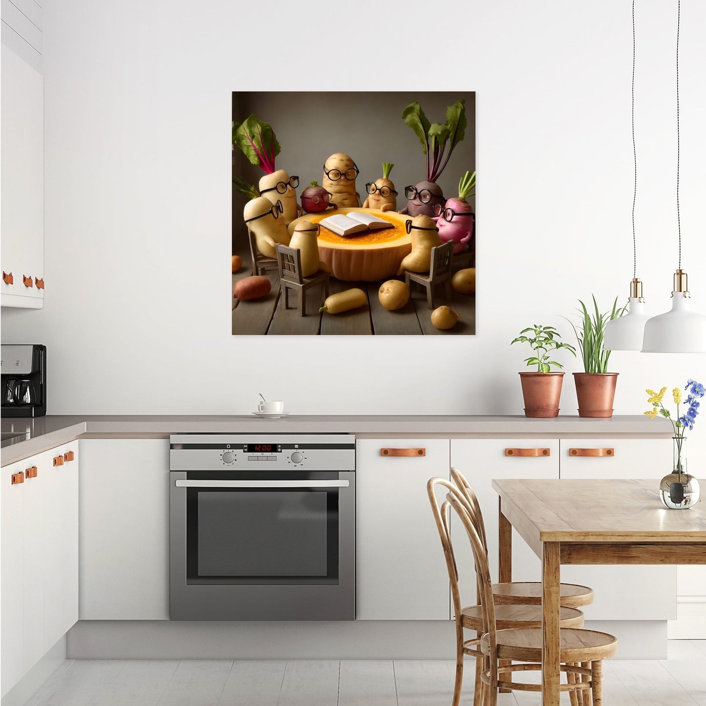 Root Vegetable Roundtable Canvas