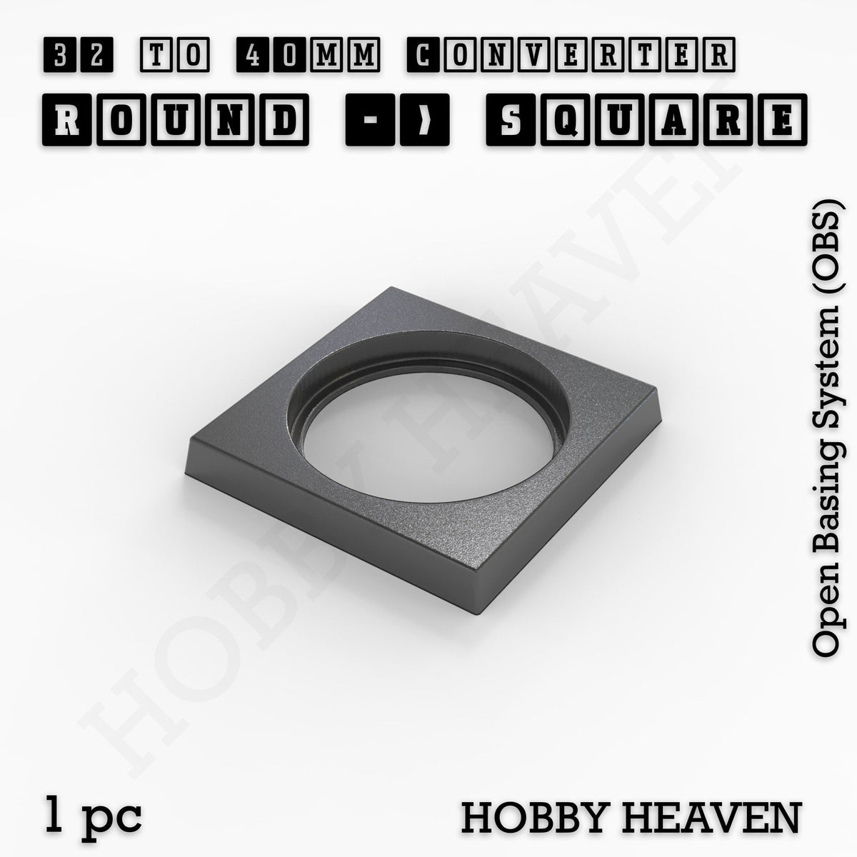 Round to Square Bases Shape and Size Converters 3d Print Full Range