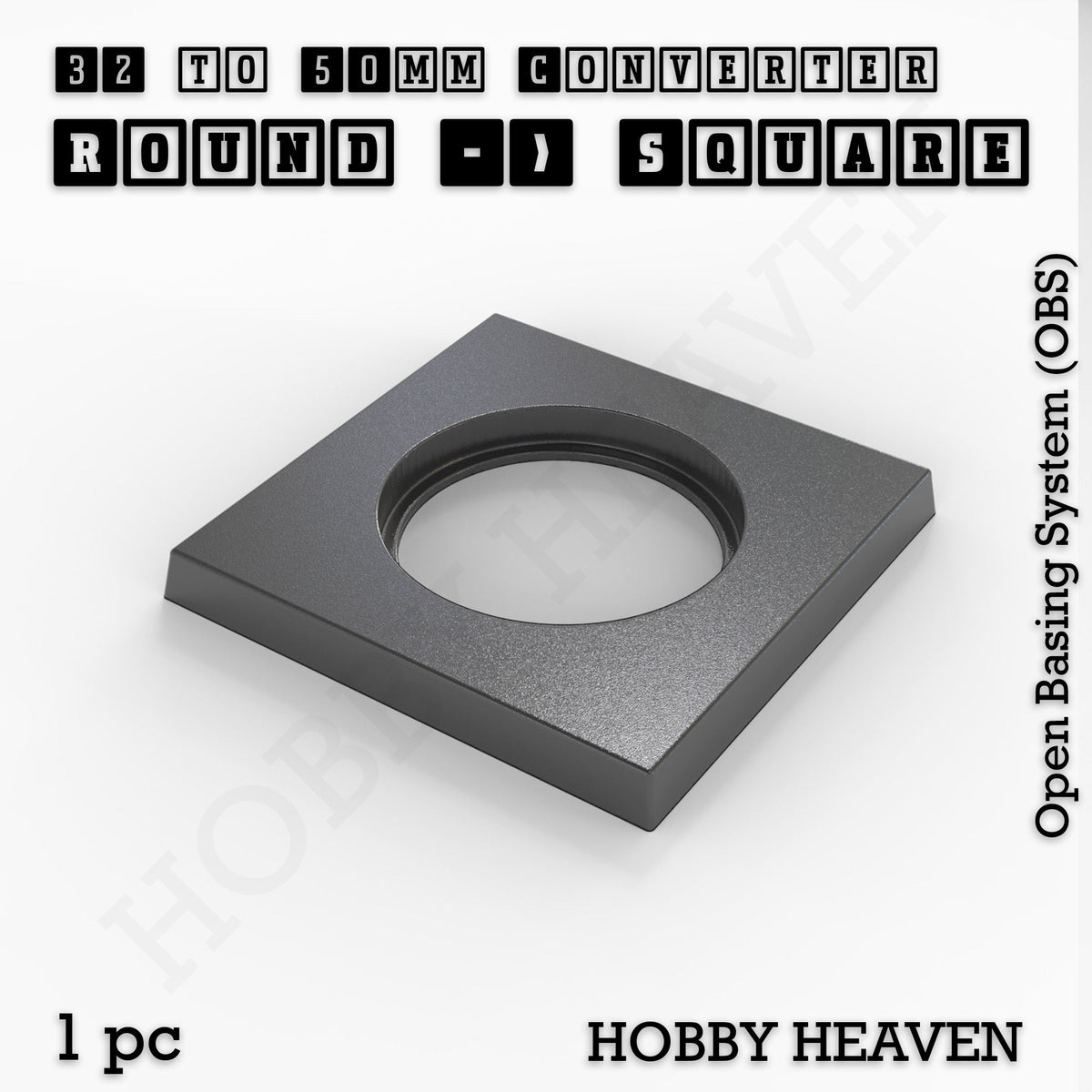 Round to Square Bases Shape and Size Converters 3d Print Full Range