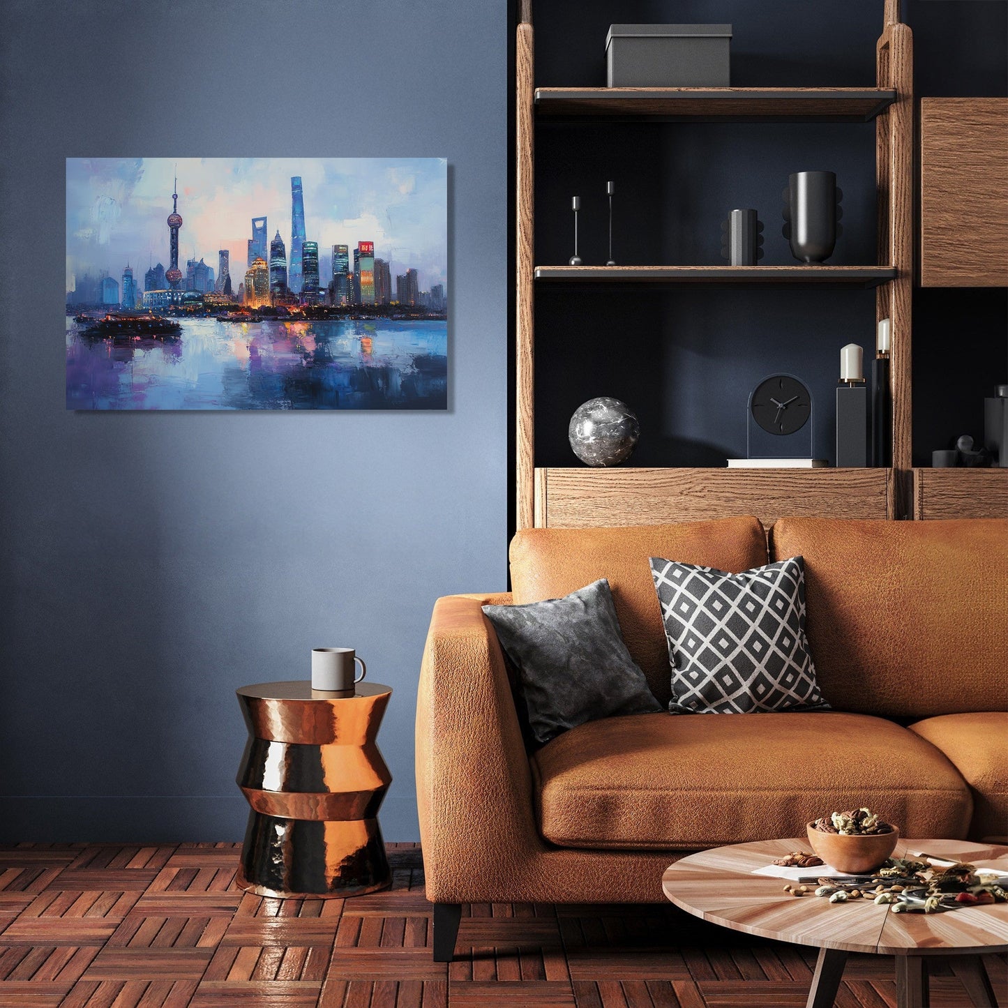 Shanghai Skyline Harmony Canvas