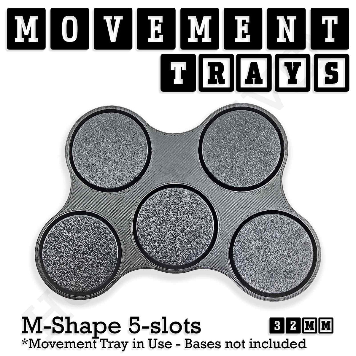 32mm Movement Trays for Tabletop Games | Compatible with Popular Miniatures | Full Range