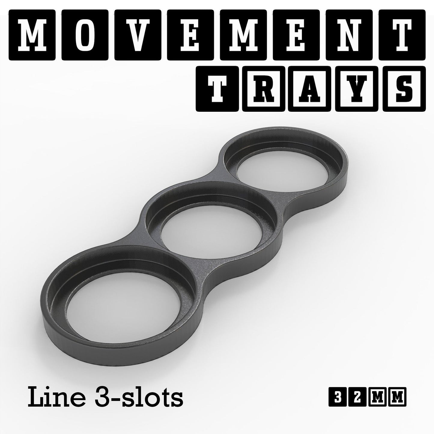 32mm Movement Trays for Tabletop Games | Compatible with Popular Miniatures | Full Range