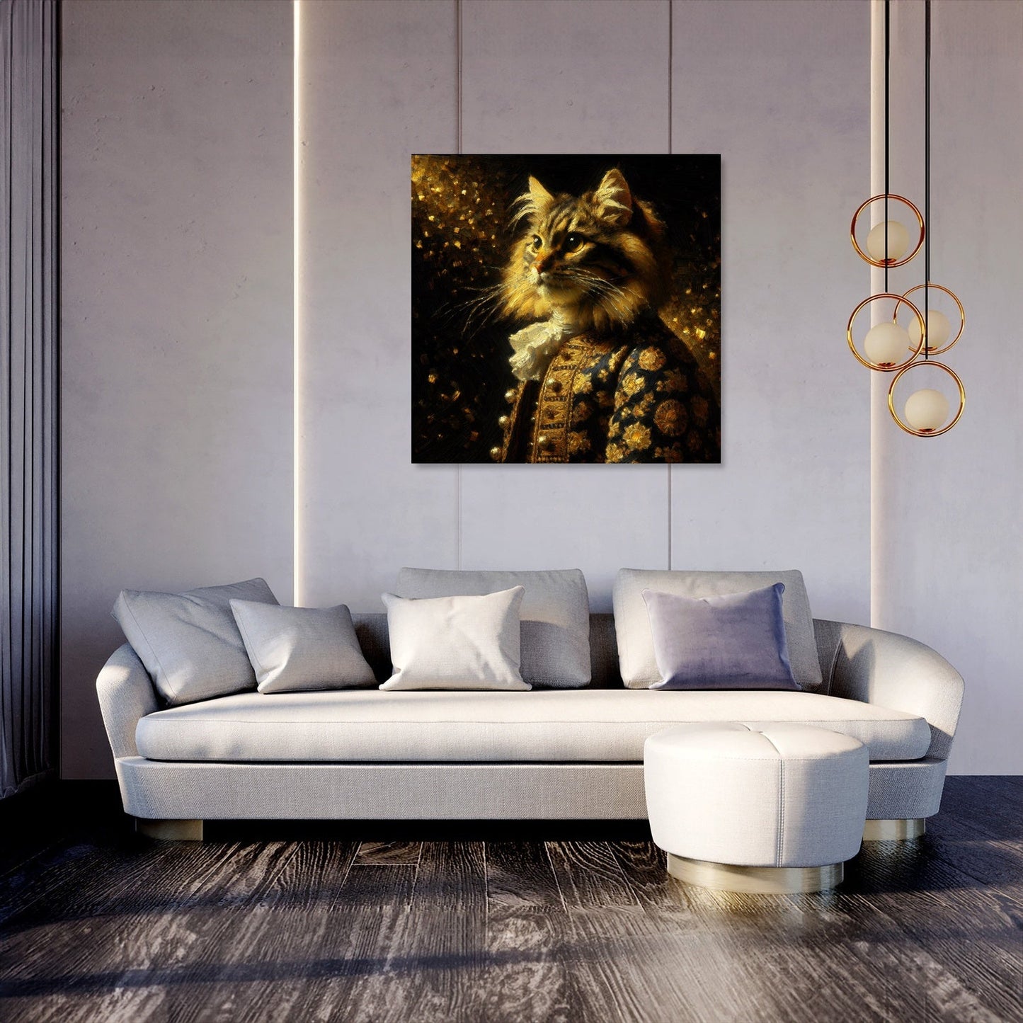 Royal Feline Noir Canvas