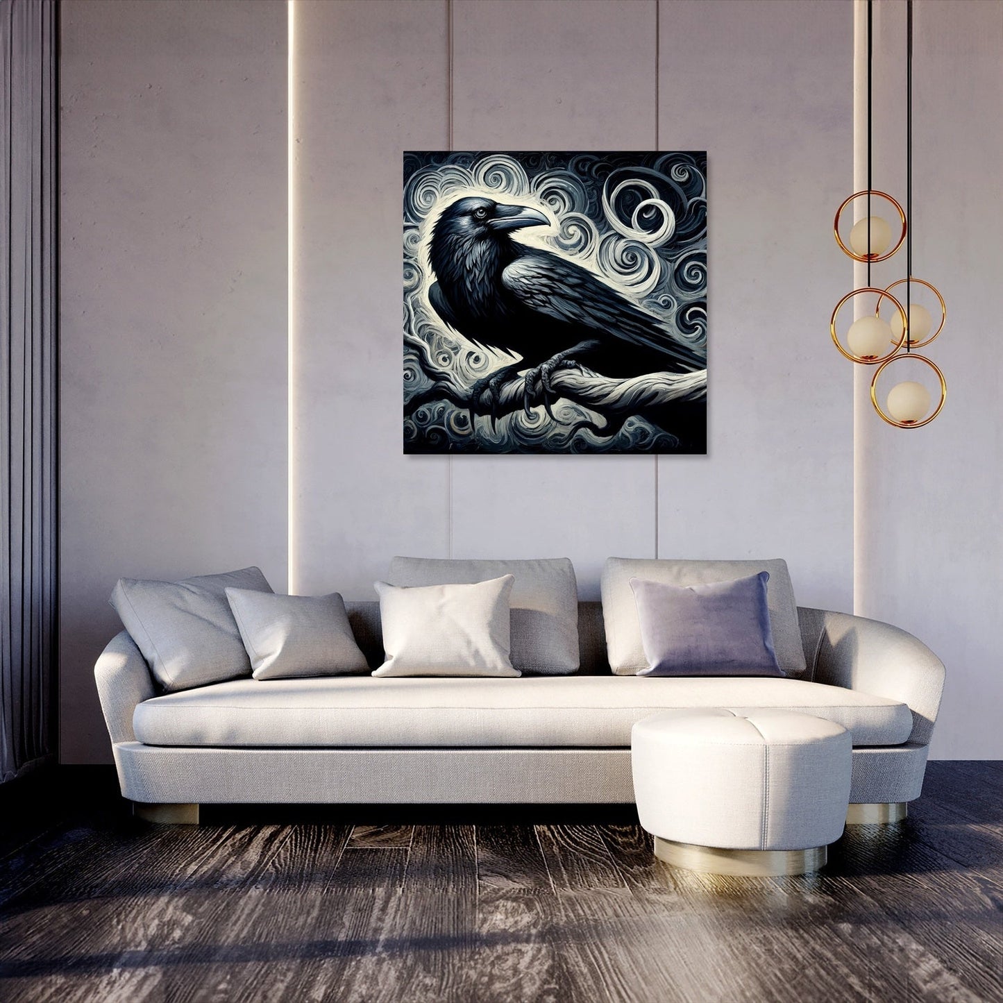 Gothic Raven Canvas