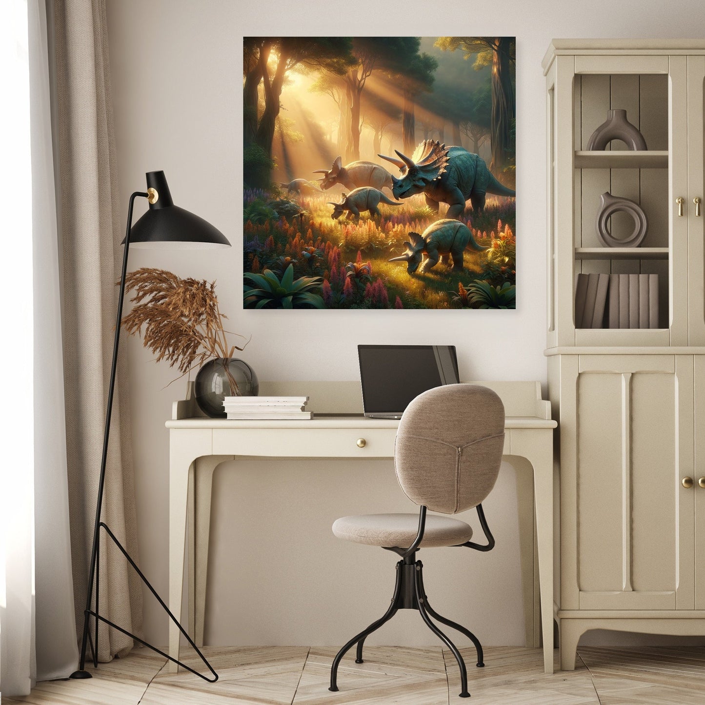 Dawn Grove Triceratops Canvas