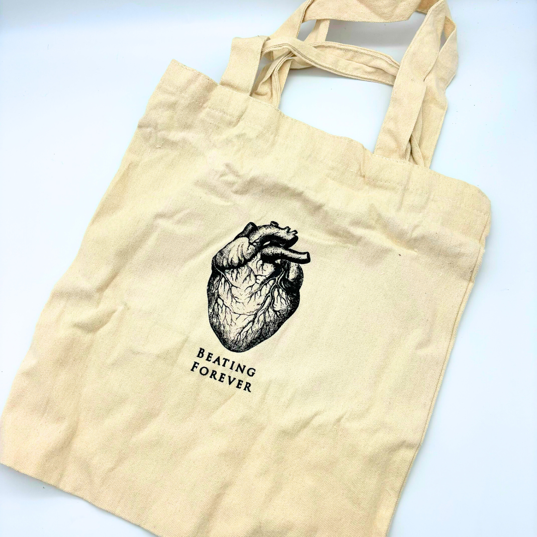 Mr Sci Glass Specimen Jar & Science Tote Bag Beating Forever (Heart)