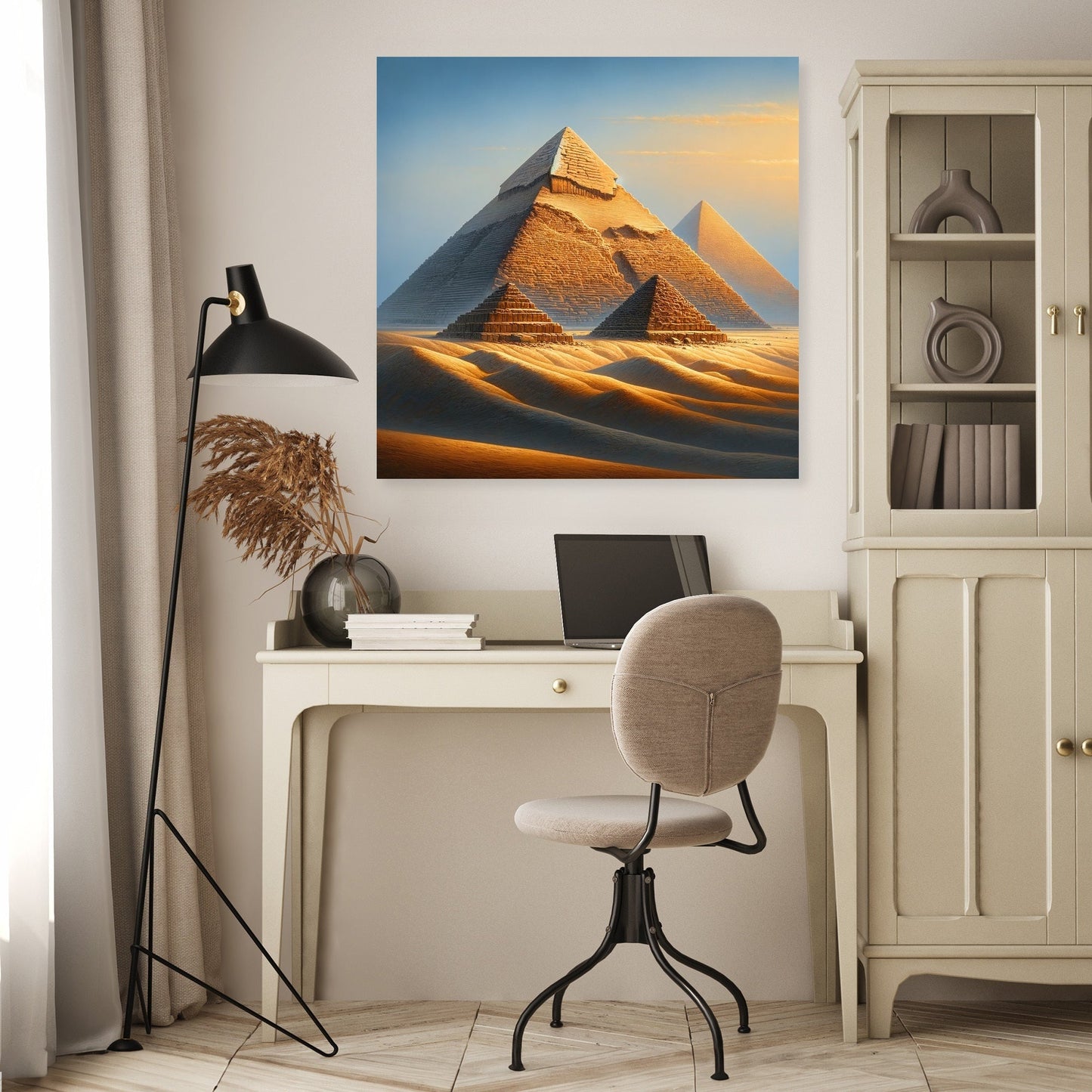 Golden Pyramids Canvas