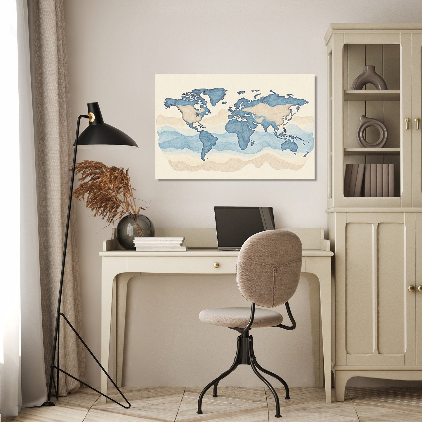 Worldly Outlines Canvas