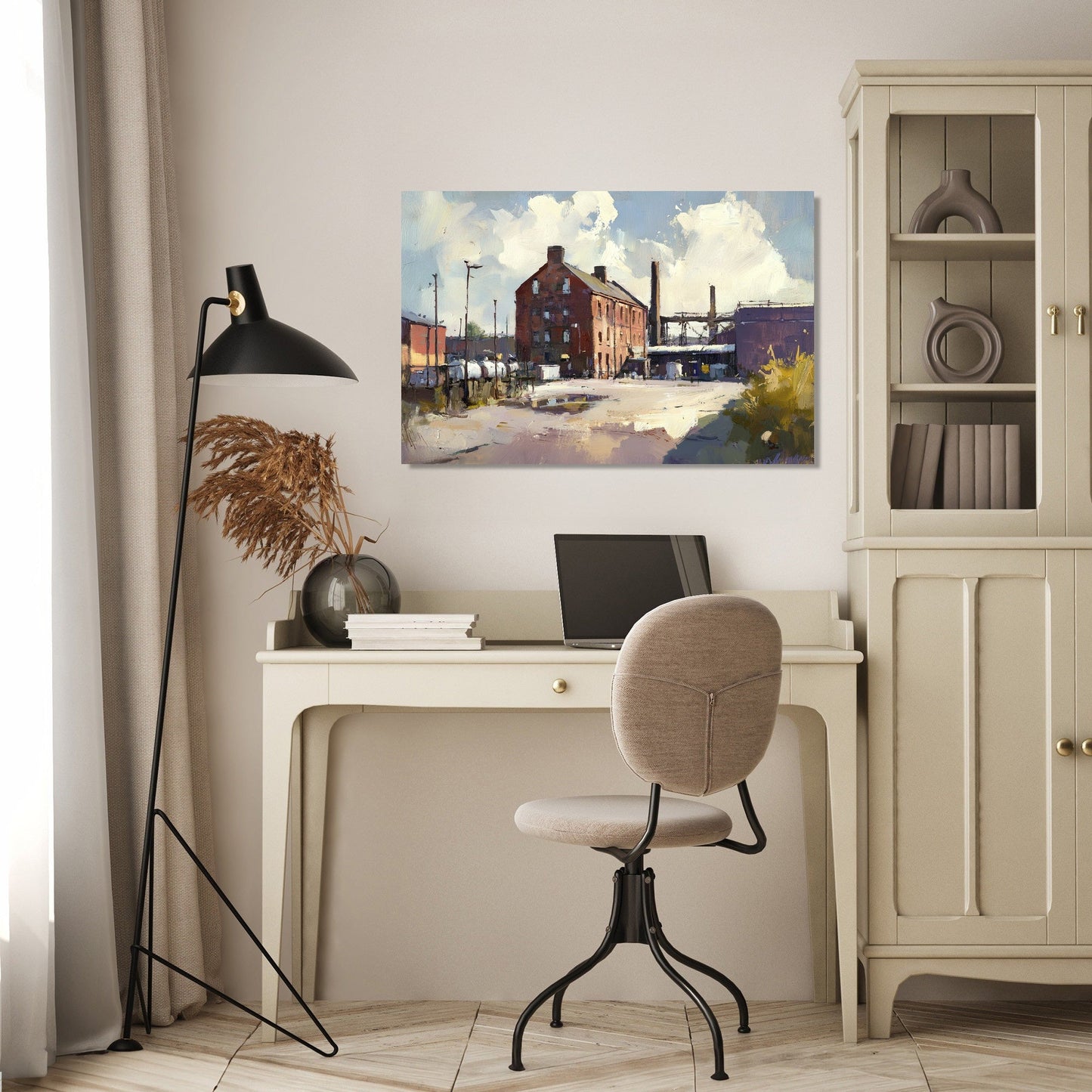 Industrial Heritage Sunlit Canvas