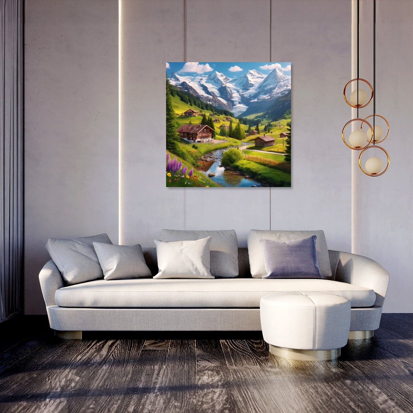 Swiss Alps Charm Canvas