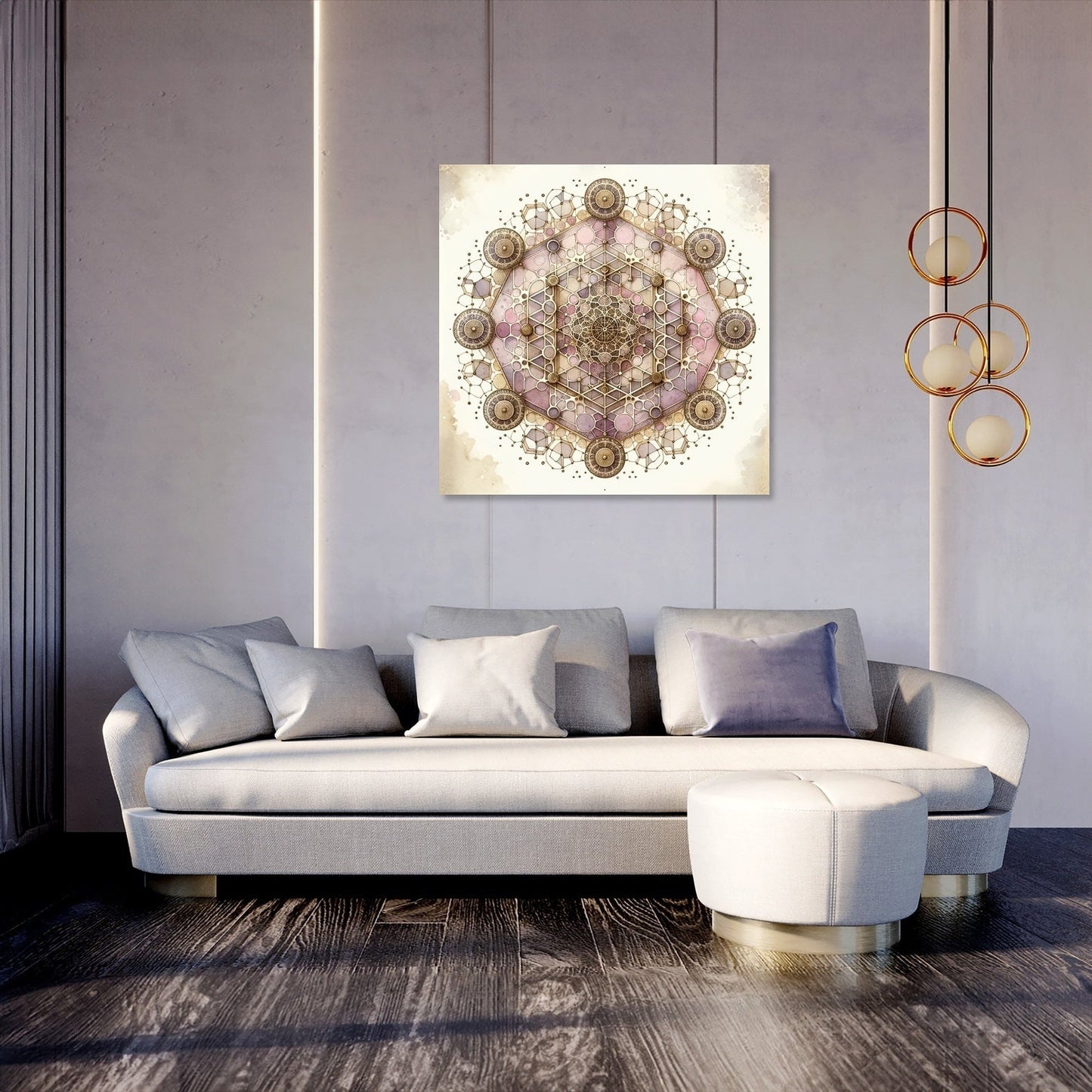 Victorian Lace Geometry Canvas