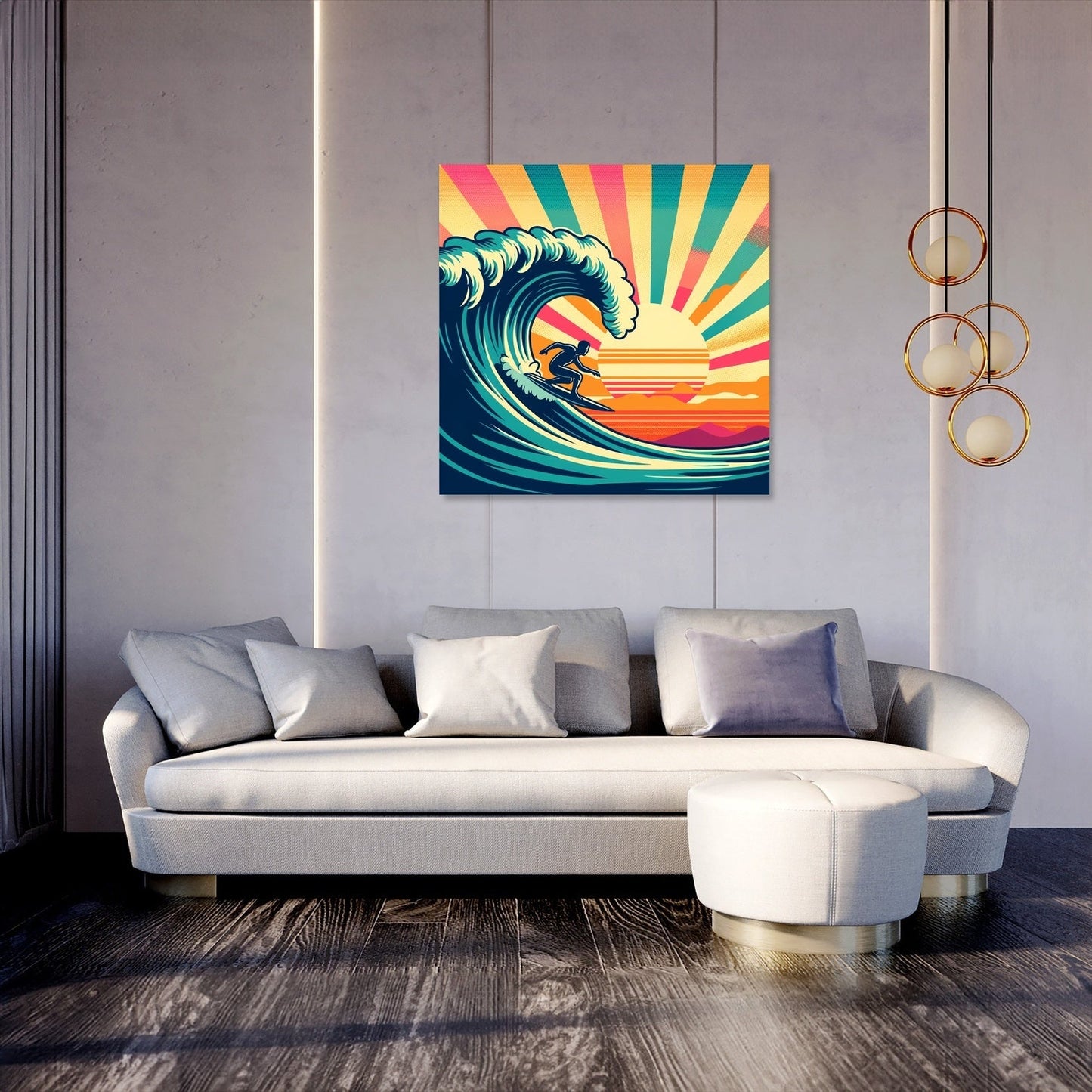 Sunset Surf Spectacle Canvas