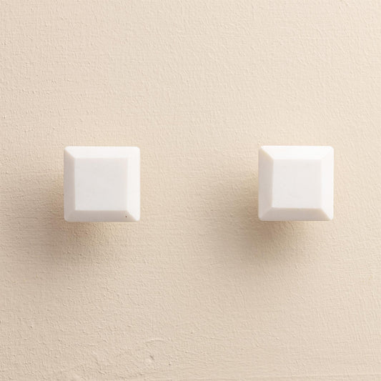 Samara White Stone Drawer Knobs
