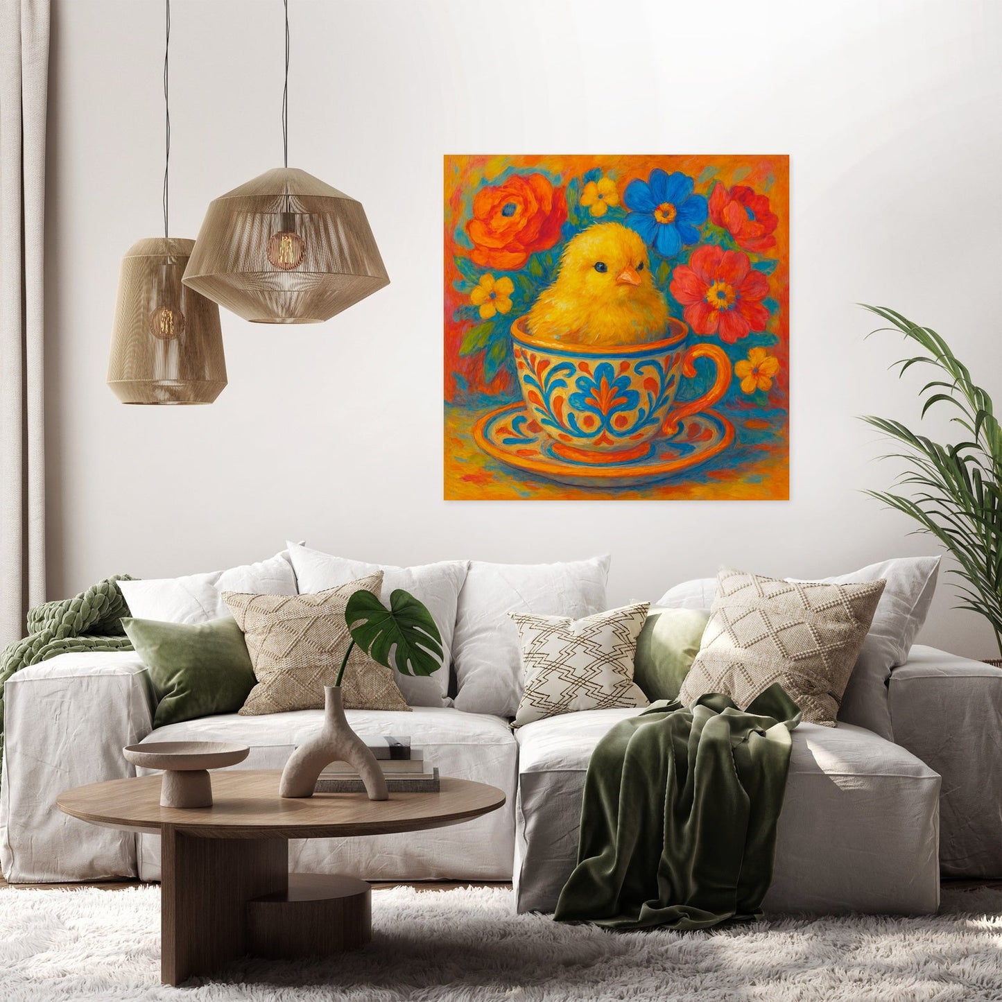 Chick in a Teacup Canvas