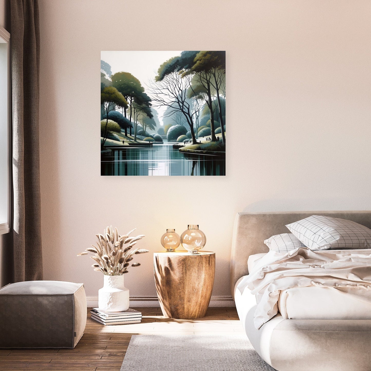 Newcastle Jesmond Dene Minimalist Calm Canvas