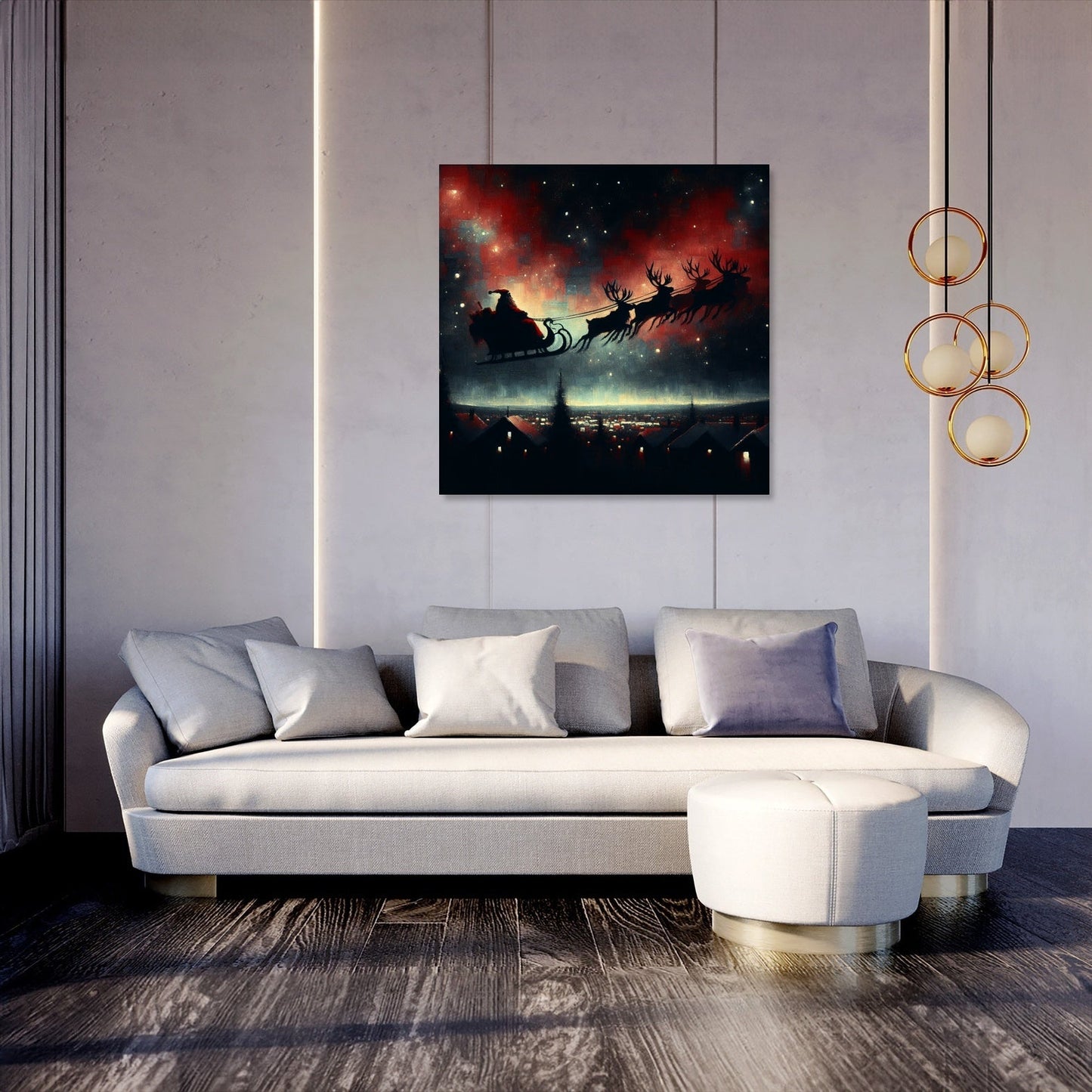 Santa's Starlit Journey Canvas