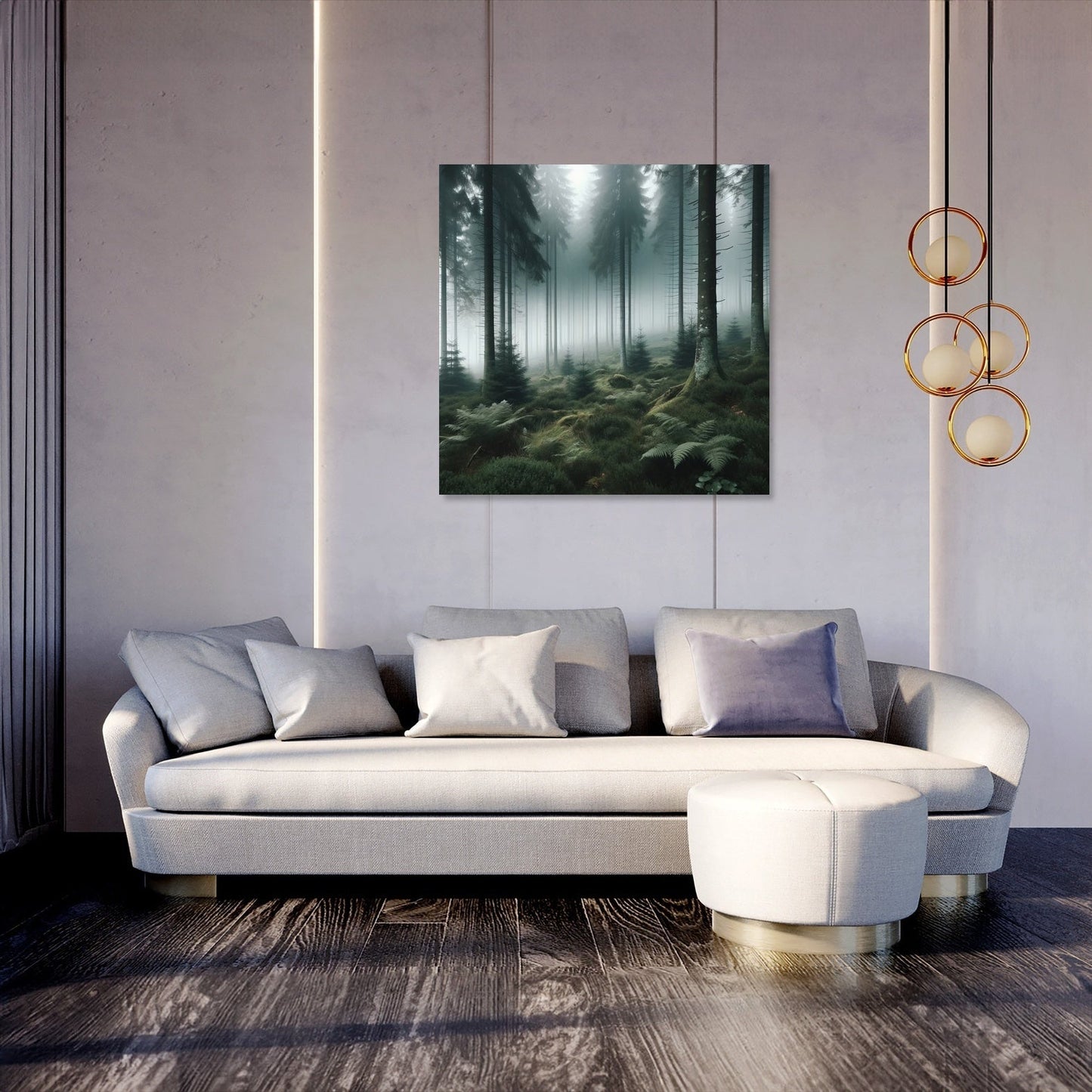 Misty Forest Serenity Canvas