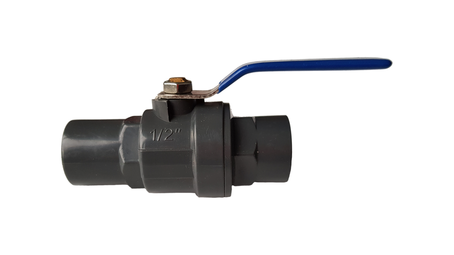 PP 1/2" BSPF Stopcock with Stainless Steel Ball Valve and Handle