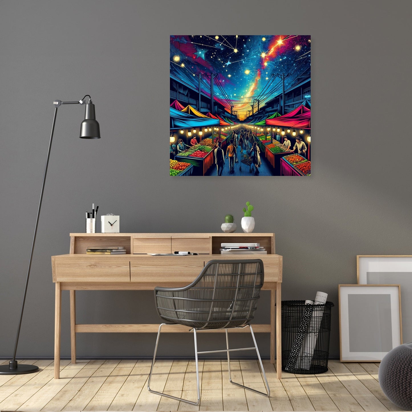 Pop Art Night Bazaar Canvas