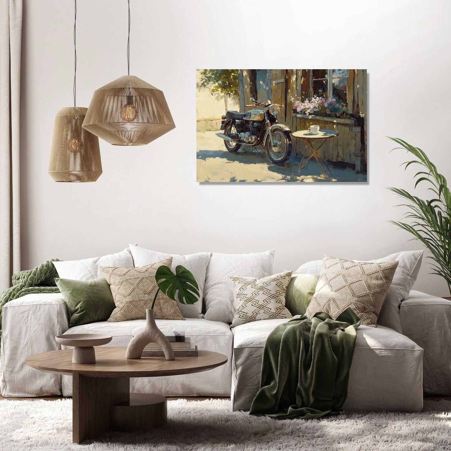 Motorbike Café Canvas