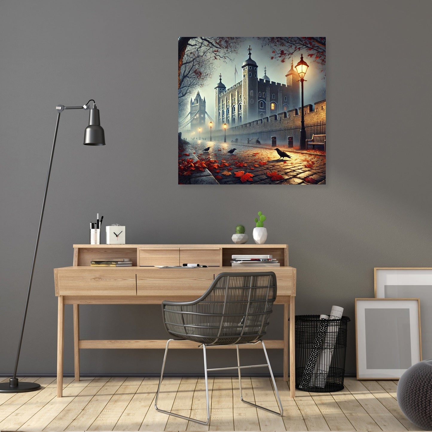 Foggy Tower London Canvas