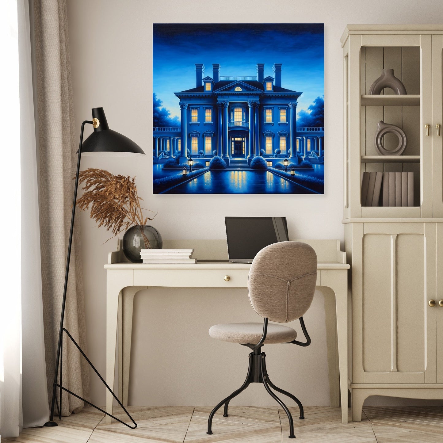 Twilight Grace Mansion Canvas