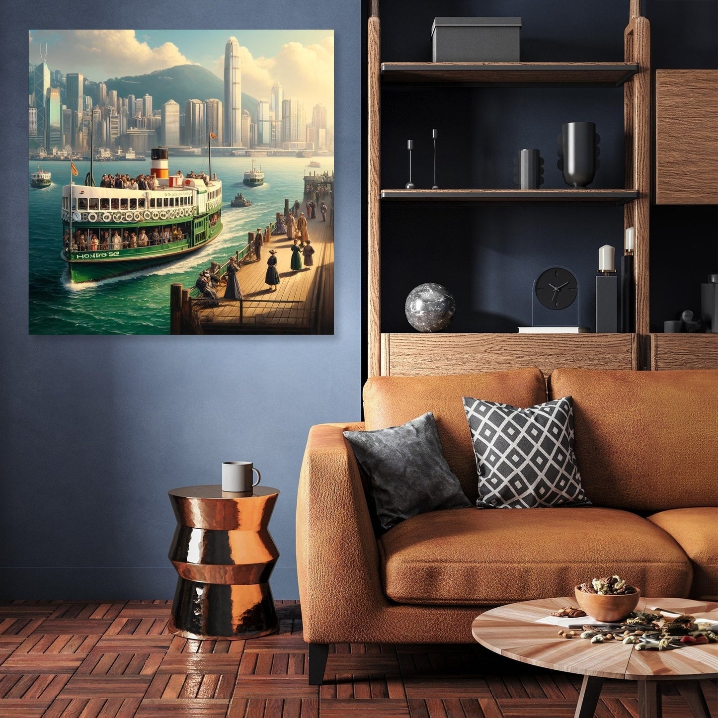 Sunny Day on Victoria Harbour Canvas