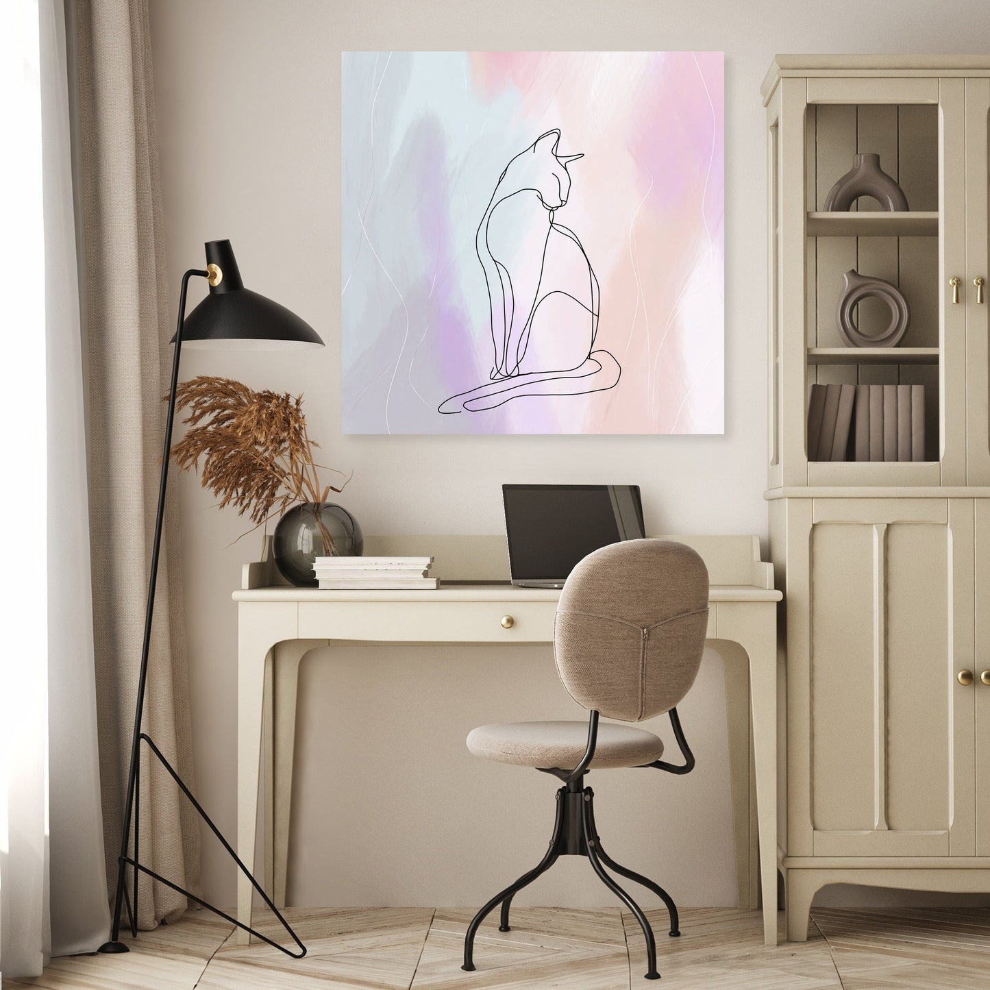 Serene Feline Canvas