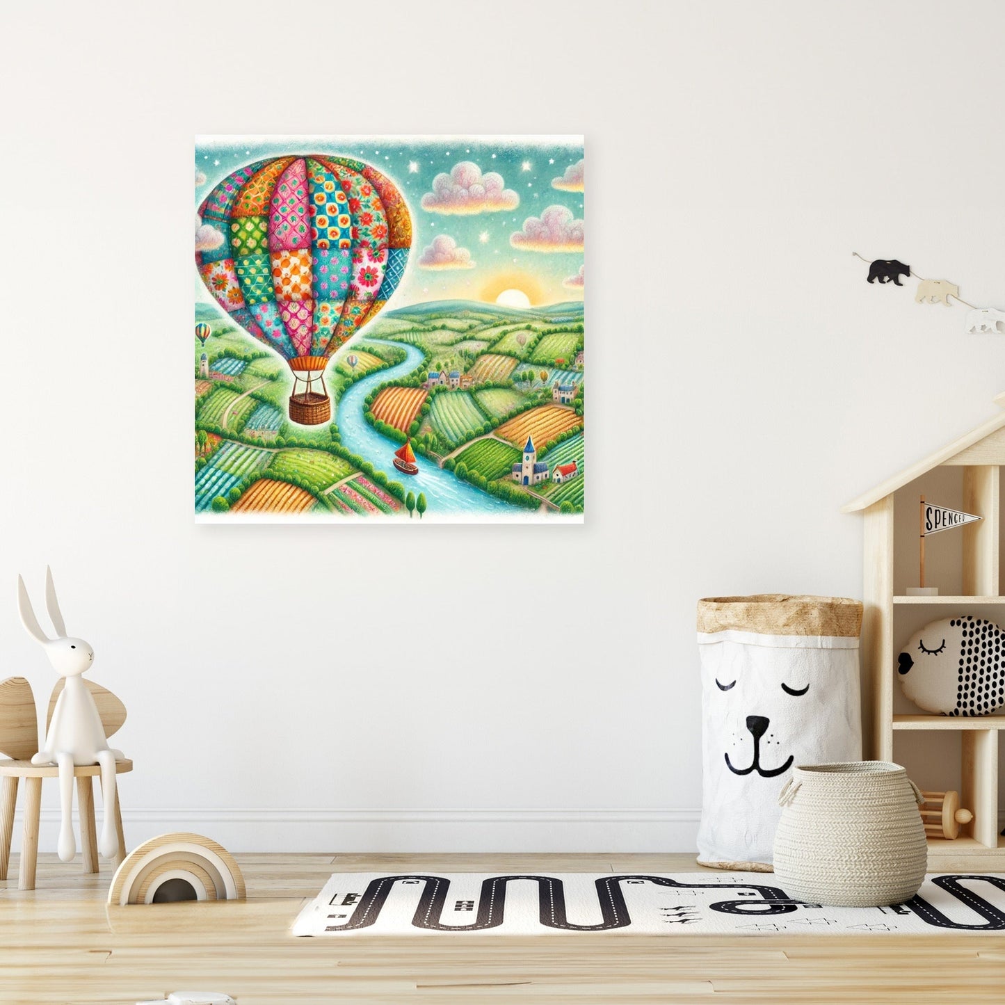 Dreamy Balloon Adventure Canvas