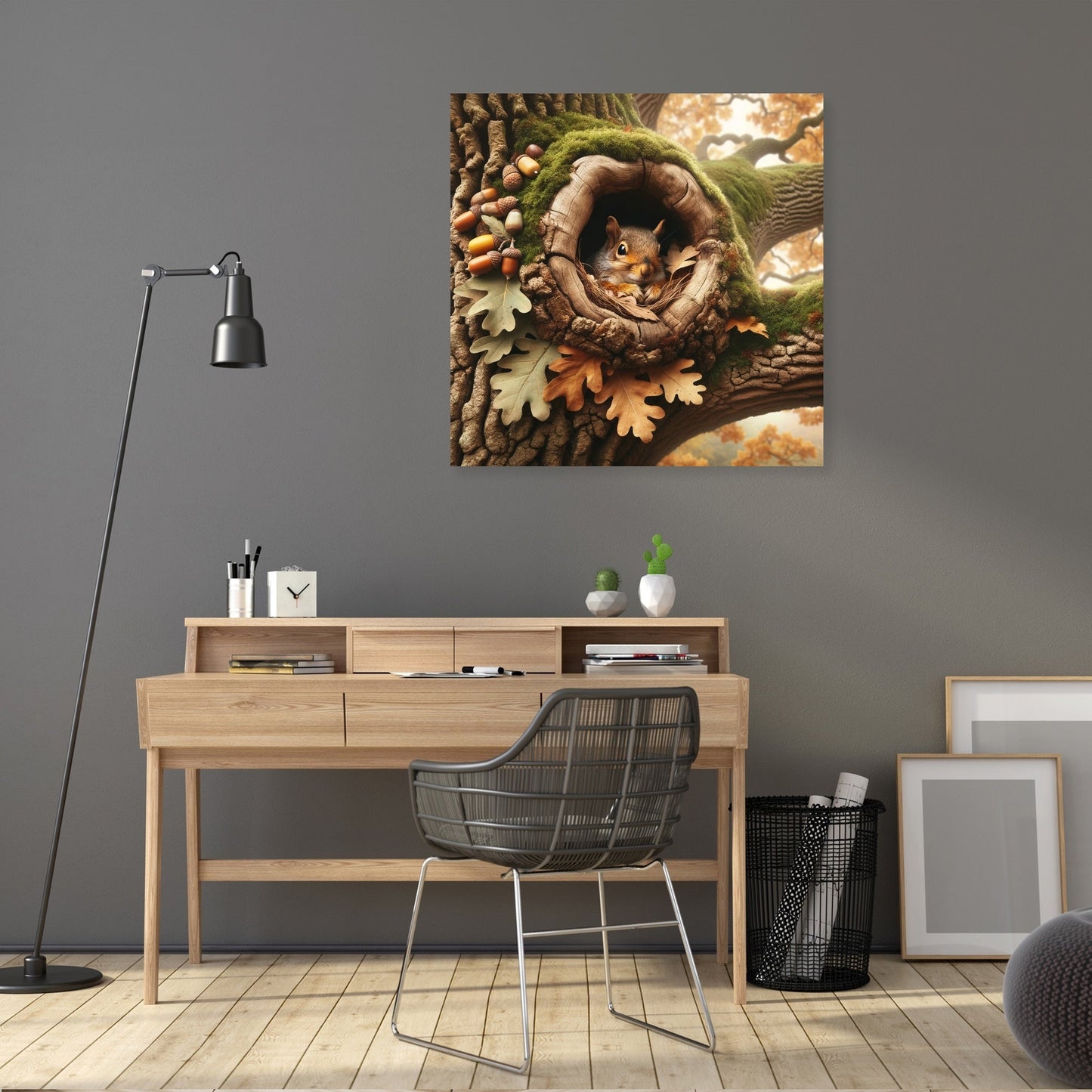 Autumn Squirrel Hollow Canvas