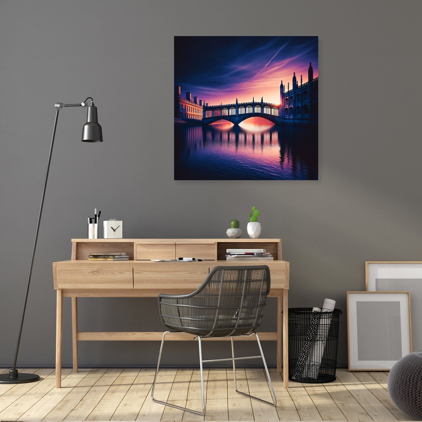 Cambridge Twilight Bridge Canvas