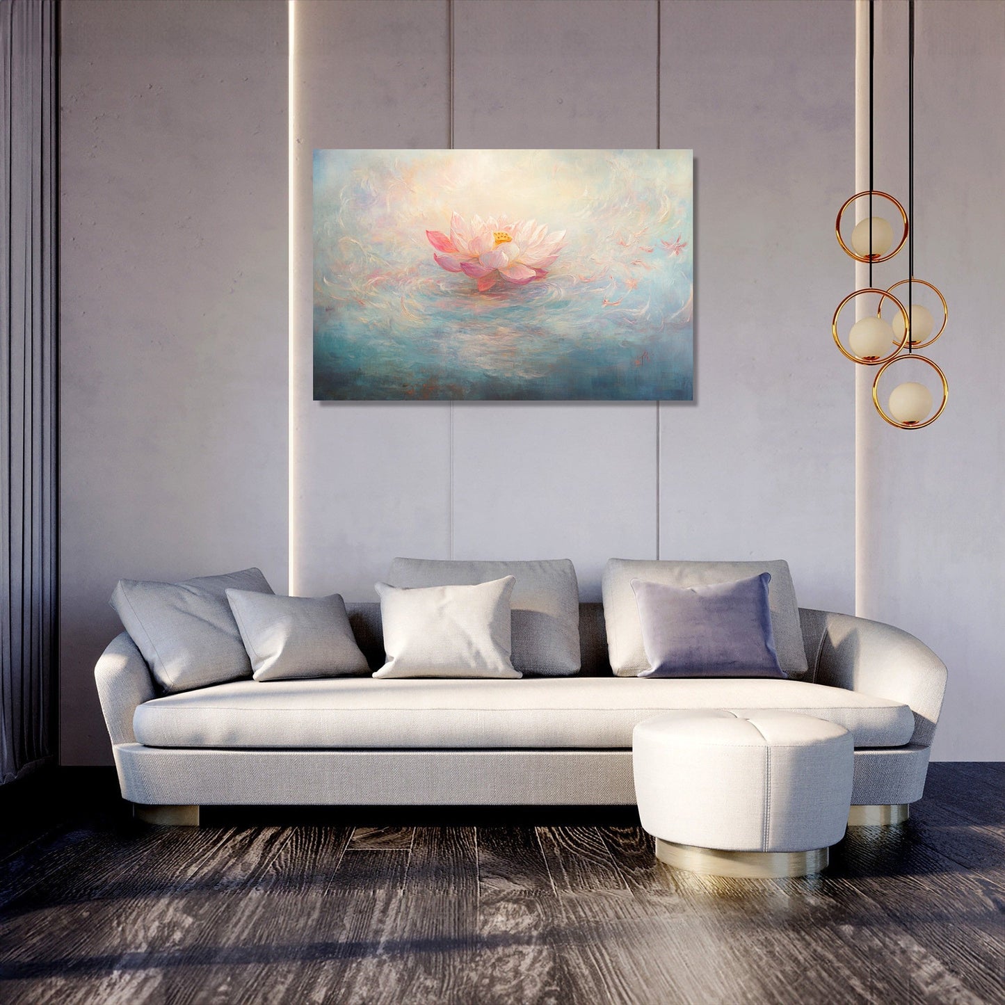 Ethereal Lotus Serenity Canvas
