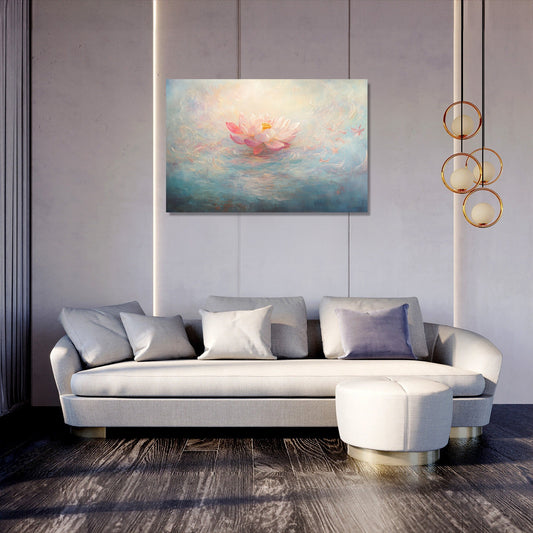 Ethereal Lotus Serenity Canvas