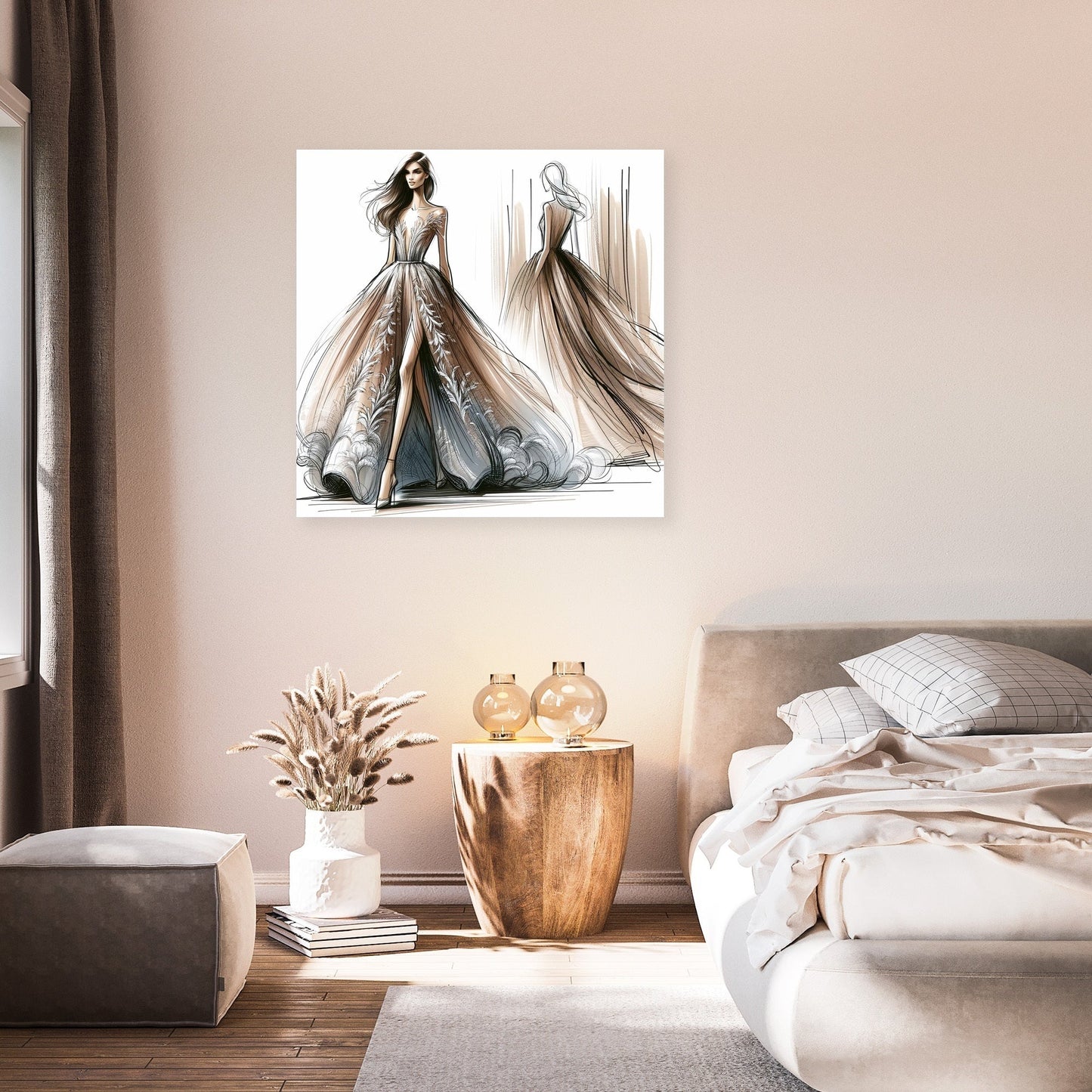 Elegant Runway Model Canvas