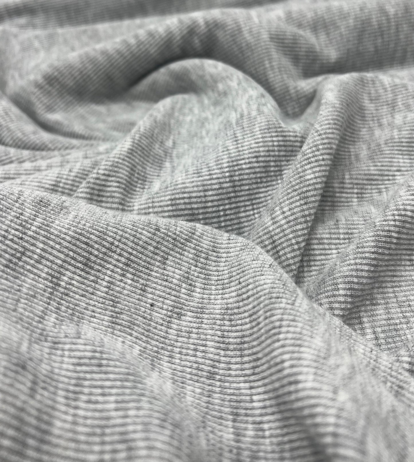 Grey Fine Rib 285GSM Stretch Fabric
