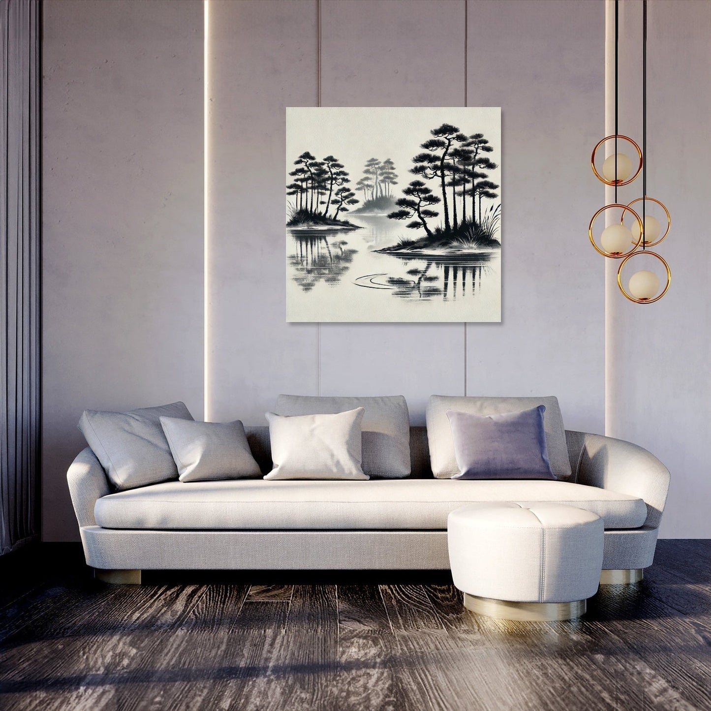 Sumi-e Tranquility Canvas