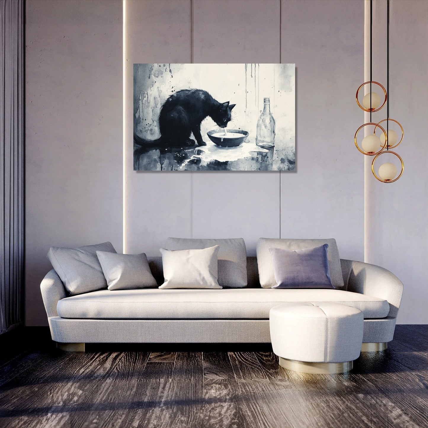 Midnight Milk Spillage Canvas