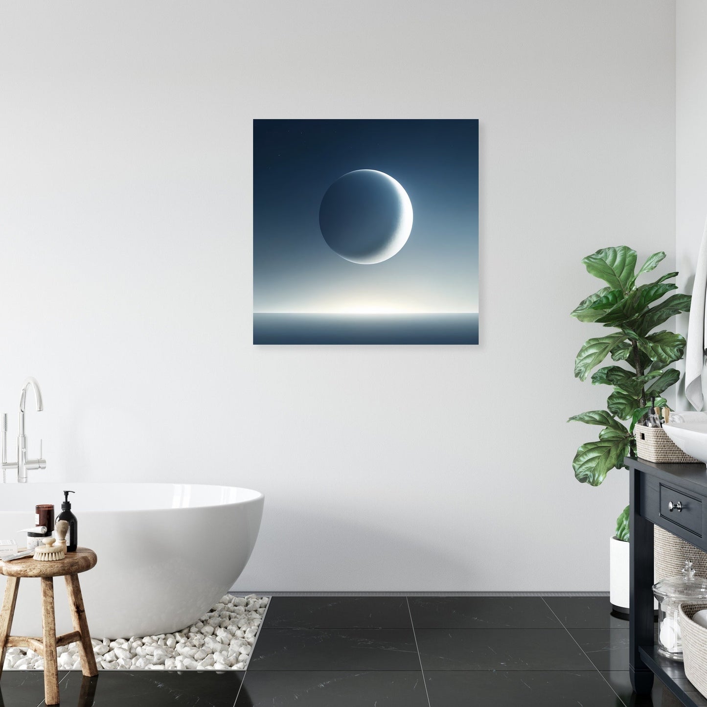 Crescent Solitude Canvas