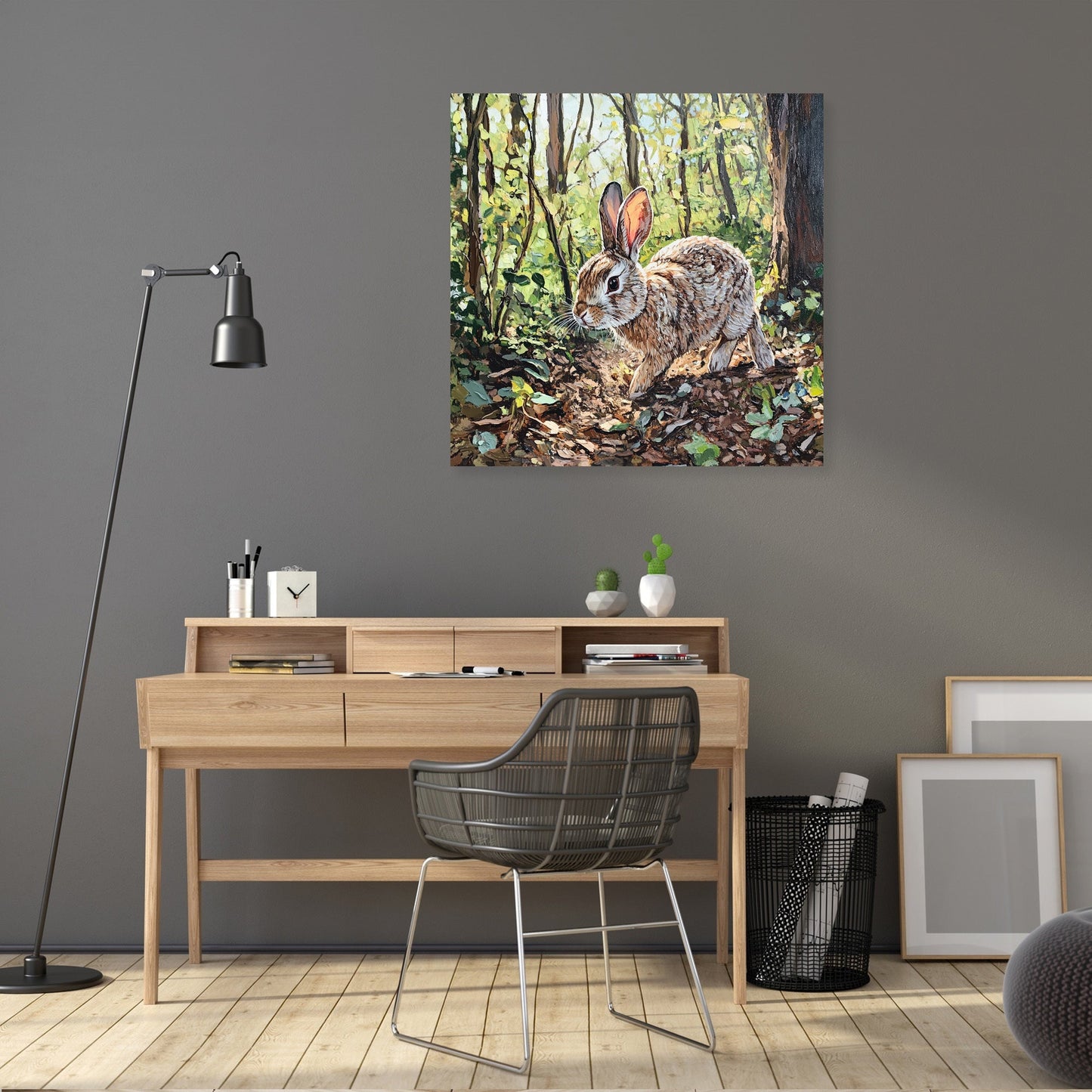 Rabbit's Woodland Canvas