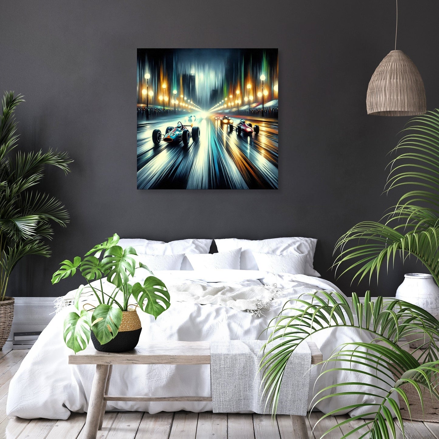 Nighttime Street Racer Canvas